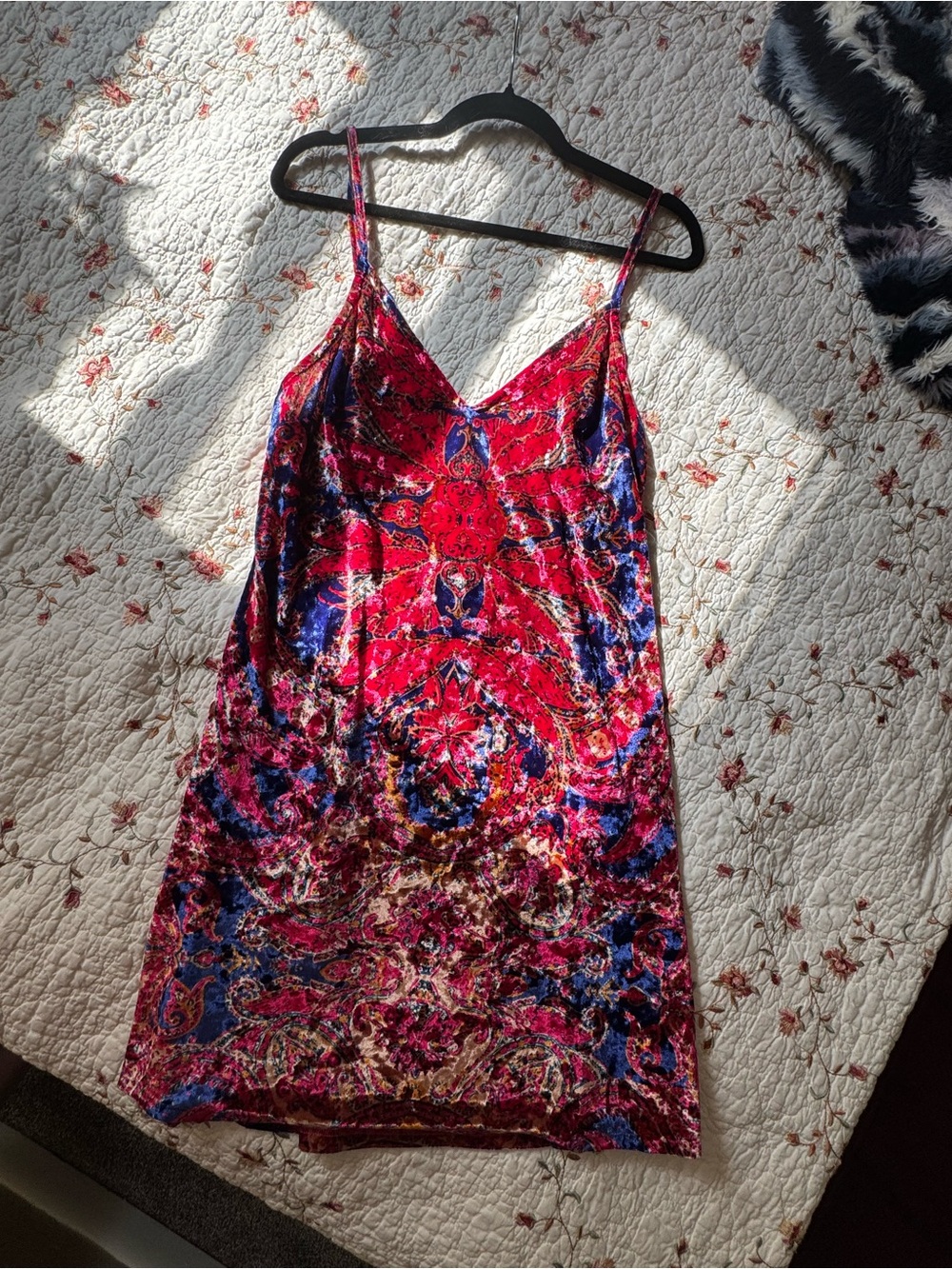 Free People Enchanted velvet slip dress - size large NWT